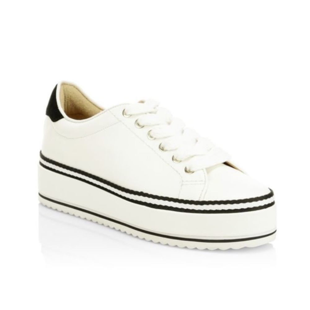 Joie Dabnis Scallop Leather Platform Sneakers